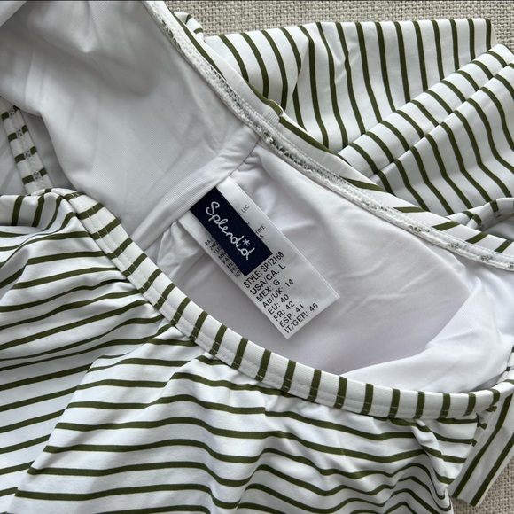 Picturesque Off Shoulder Striped Swim Top - Picture 10 of 11